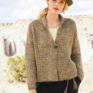 Peruvian Connection Alpaca Wool Hotchkiss Cardigan Ladies XL NWT